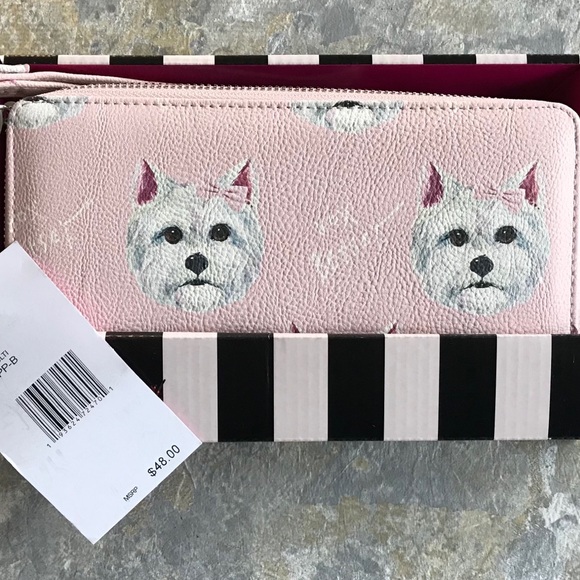 *SOLD* Betsey Johnson Terrier Zip Wallet/Wristlet - Picture 6 of 8